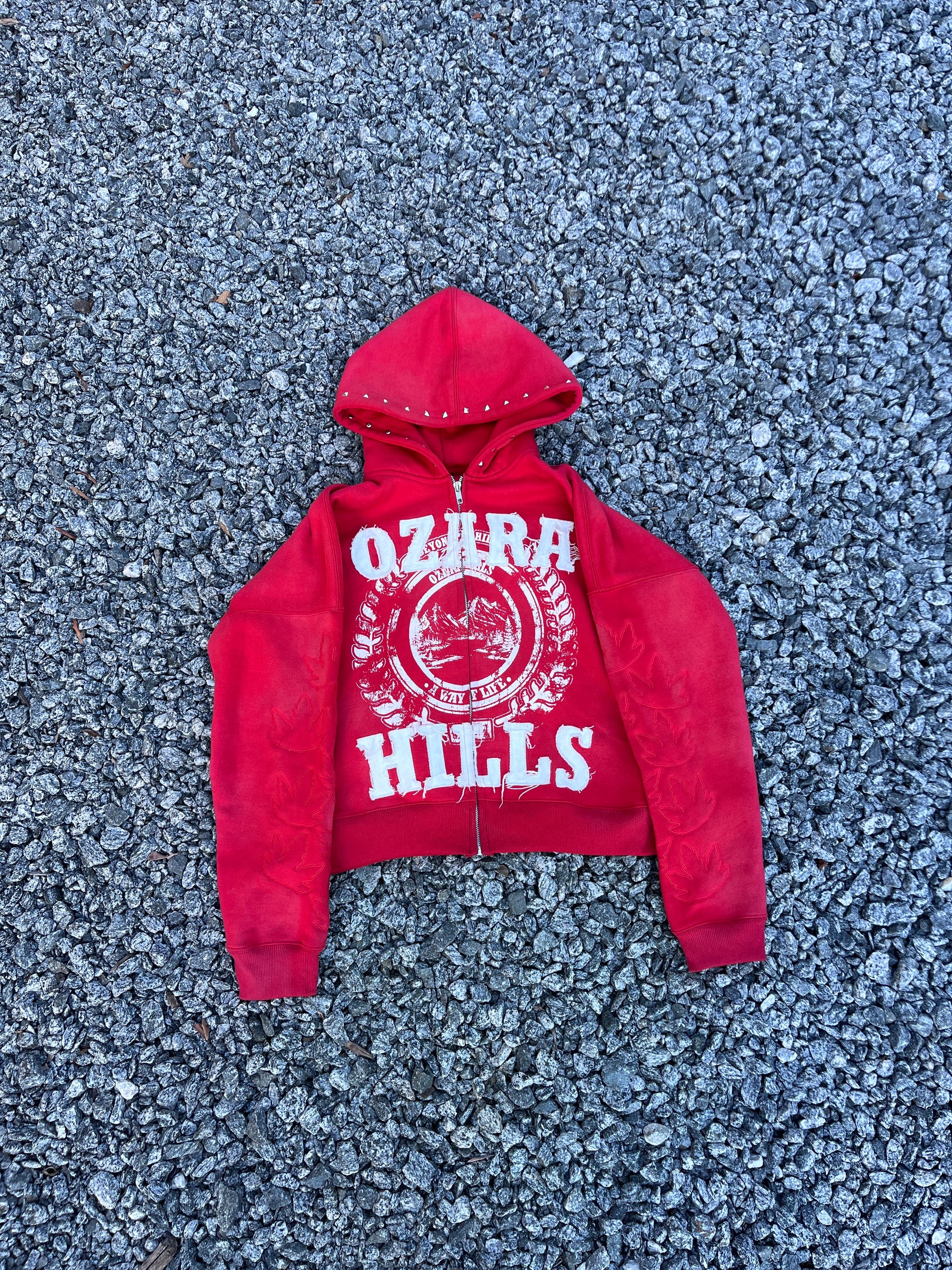 OZARA HILLS RED ZIP UP