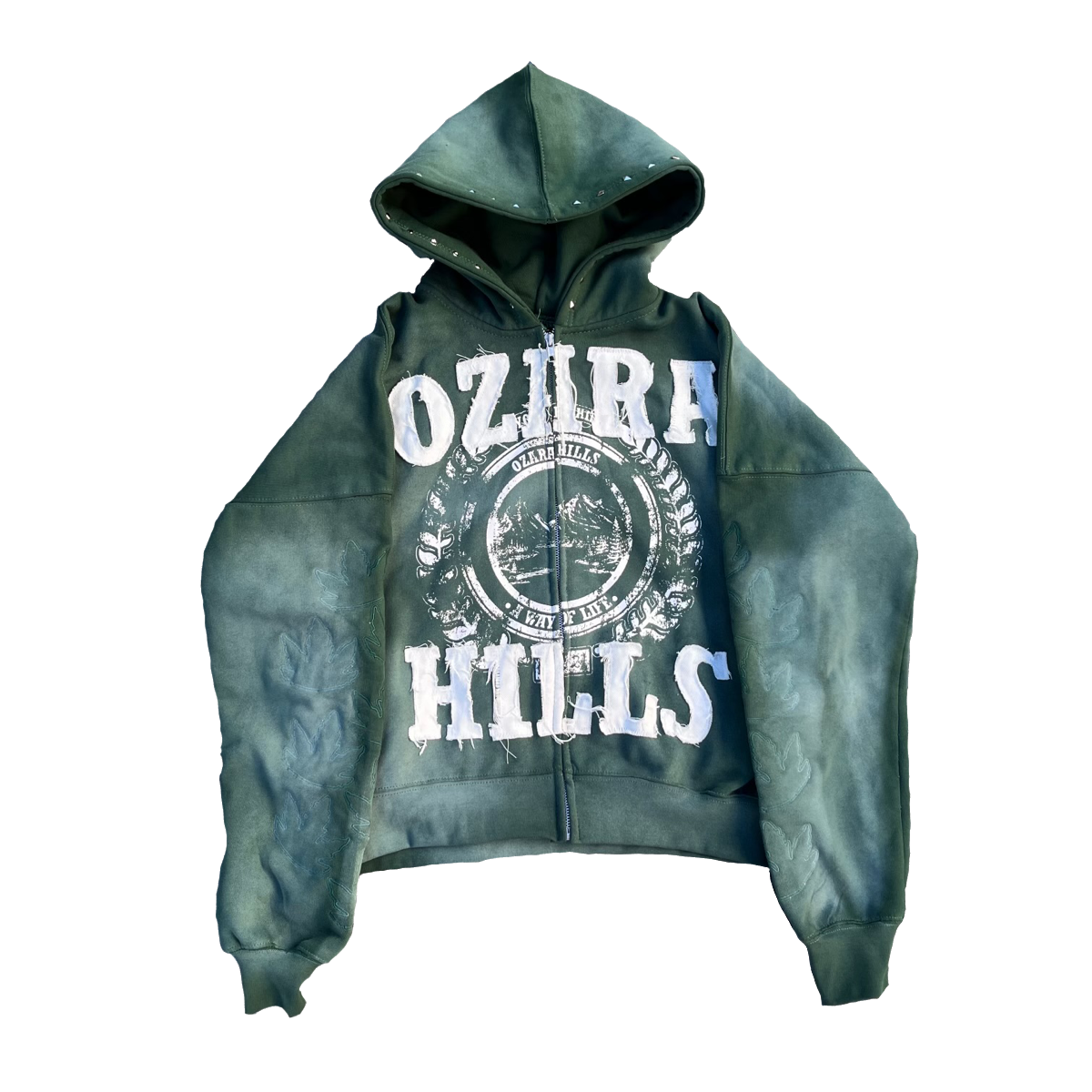 OZARA HILLS GREEN ZIP UP